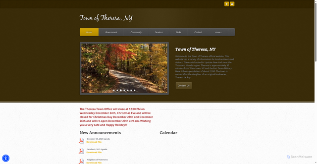 Security scan screenshot of https://www.townoftheresany.gov/
