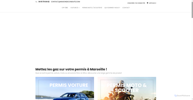 Security scan screenshot of https://maisondeconduite.com