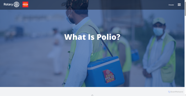 Security scan screenshot of https://www.endpolio.org/what-is-polio
