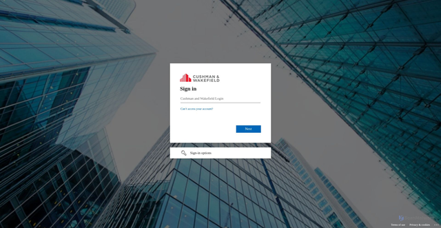 Security scan screenshot of https://cushwake1.sharepoint.com