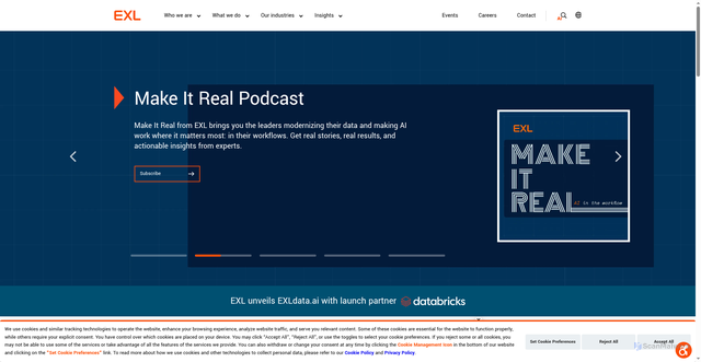 Security scan screenshot of https://exlservice.com