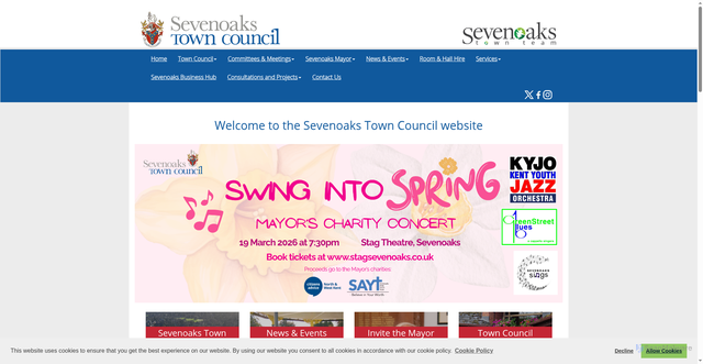 Security scan screenshot of http://www.sevenoakstown.gov.uk/