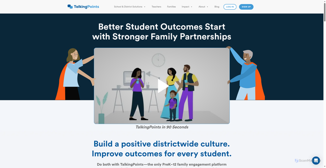 Security scan screenshot of https://talkingpts.org/