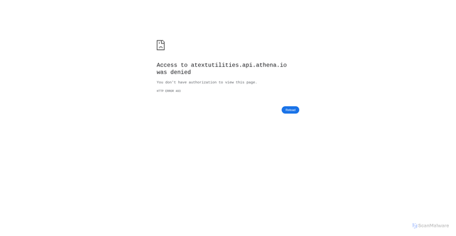 Security scan screenshot of https://atextutilities.api.athena.io