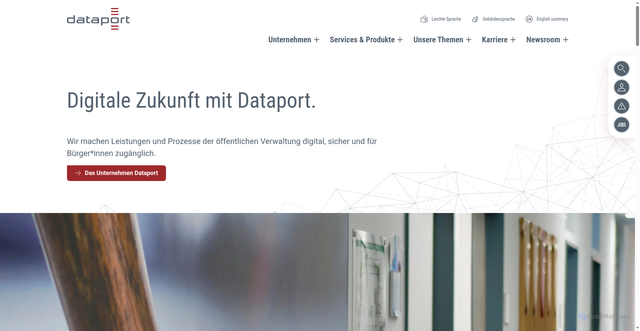 Security scan screenshot of https://www.dataport.de