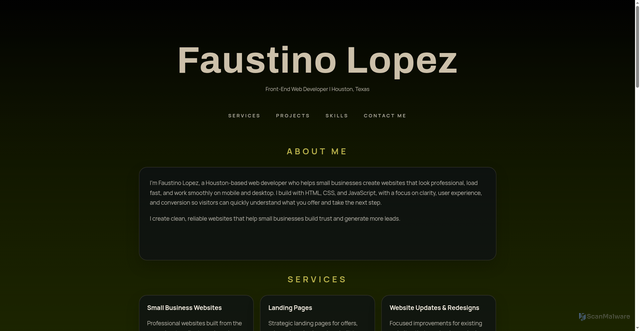 Security scan screenshot of https://faustinolopez.com/