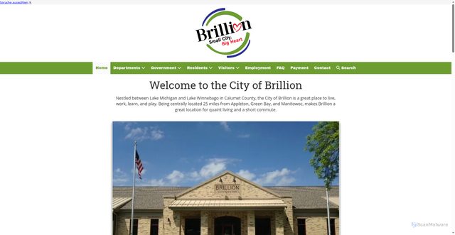 Security scan screenshot of https://www.brillionwi.gov/