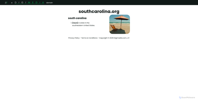 Security scan screenshot of https://www.southcarolina.org/