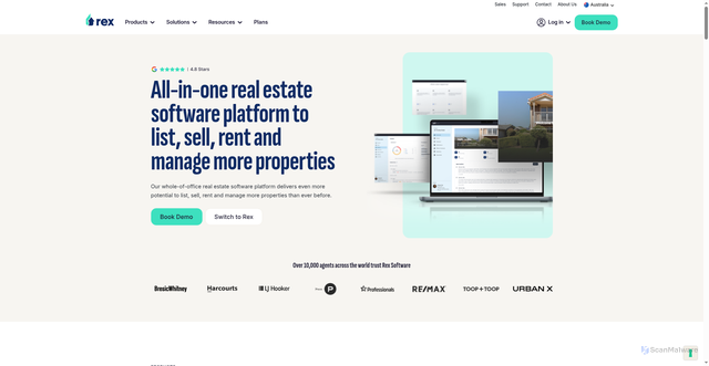 Security scan screenshot of https://rexsoftware.com