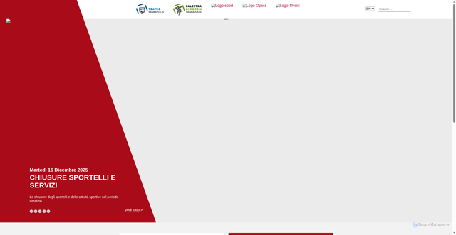 Security scan screenshot of https://www.operauni.tn.it/