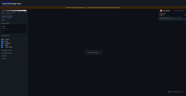 Security scan screenshot of https://kankakee-tornado-20260310.pages.dev/