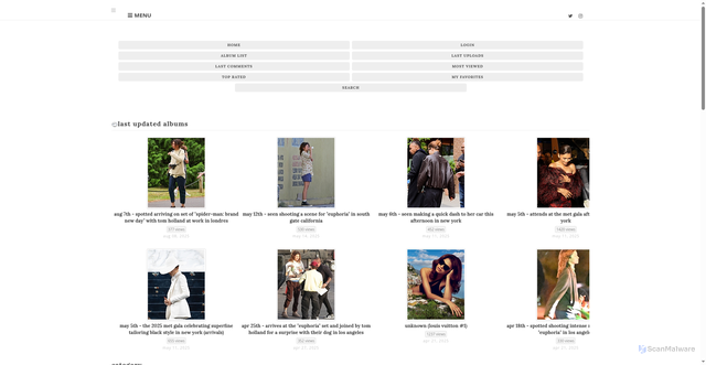 Security scan screenshot of https://zendayagallery.com/