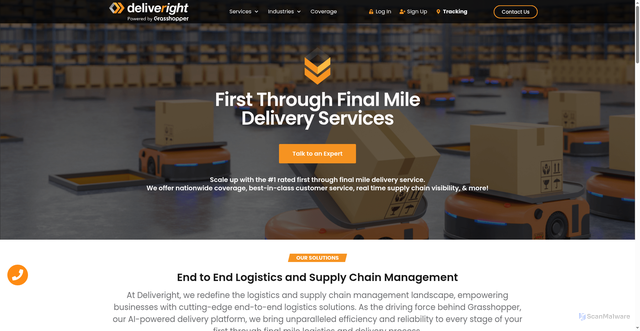 Security scan screenshot of https://deliveright.com/