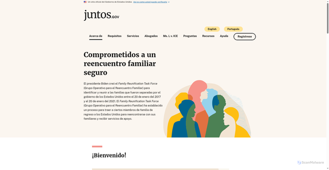 Security scan screenshot of https://www.juntos.gov/es