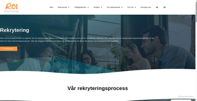 Security scan screenshot of https://roirecruit.se