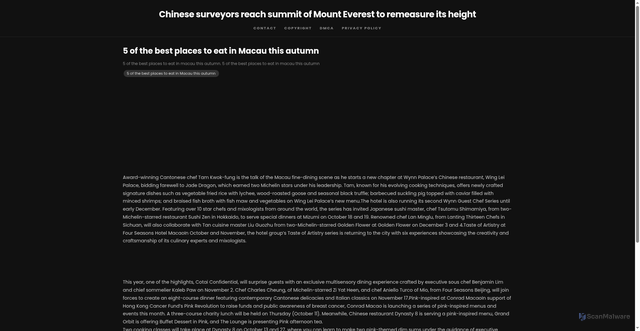 Security scan screenshot of https://ideinsightnest-dpnhn9tlsd7i.edgeone.app/5-of-the-best-places-to-eat-in-macau-this-autumn.html