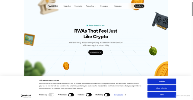 Security scan screenshot of https://plume.org/