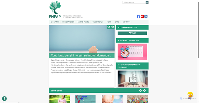 Security scan screenshot of https://www.enpap.it/