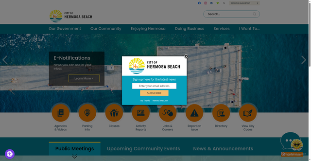 Security scan screenshot of https://www.hermosabeach.gov/