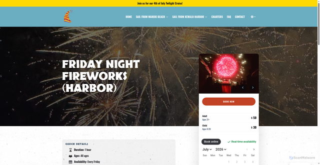 Security scan screenshot of https://nahoku2.com/friday-night-fireworks-harbor/