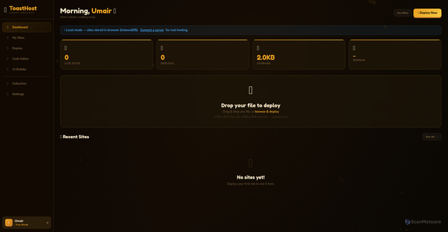 Security scan screenshot of https://toast-host-fqljgy2i2w.edgeone.app/