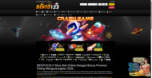 Security scan screenshot of https://noindexpakbento123.lol/desktop/game/crashgame/pragmaticplay