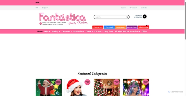 Security scan screenshot of https://www.esfantastica.com
