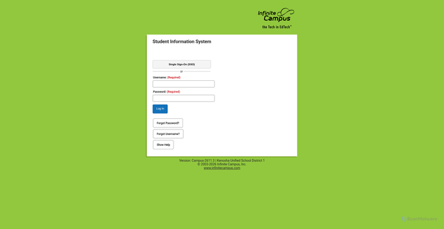 Security scan screenshot of https://kenoshaunifiedwi.infinitecampus.org