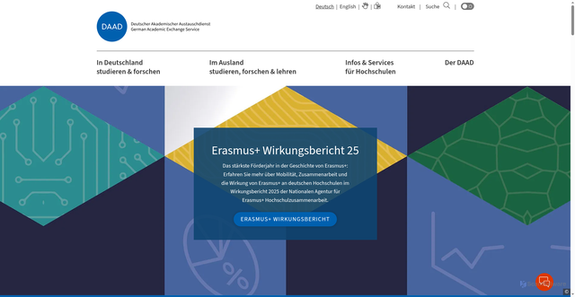 Security scan screenshot of http://www.daad.de