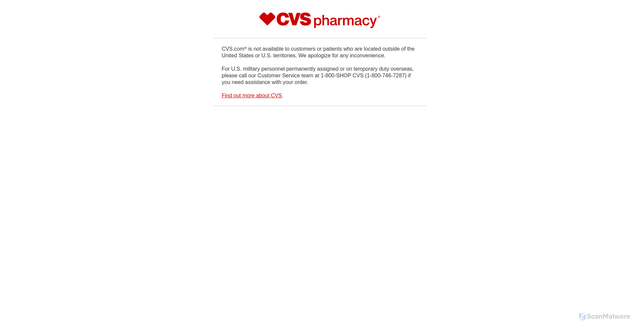 Security scan screenshot of https://ddl.cvs.com