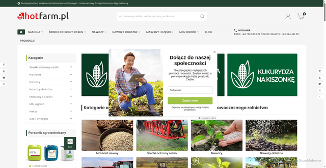 Security scan screenshot of https://hotfarm.pl