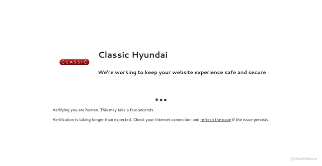 Security scan screenshot of https://www.driveclassichyundai.com/