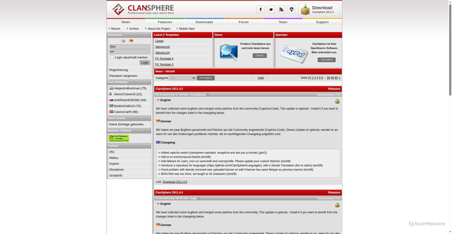 Security scan screenshot of https://www.csphere.eu
