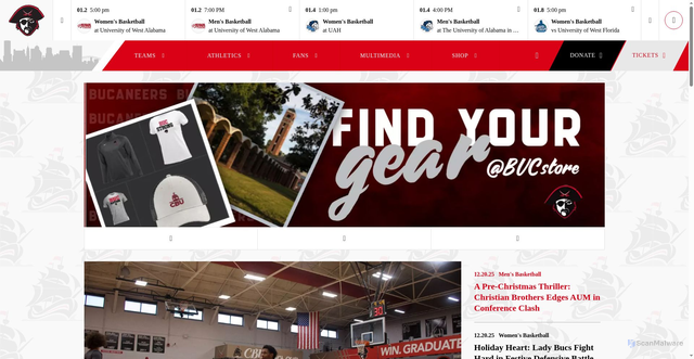 Security scan screenshot of https://cbubucs.com/