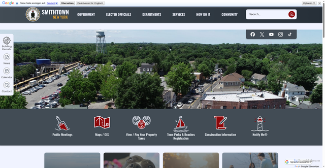 Security scan screenshot of https://smithtownny.gov/
