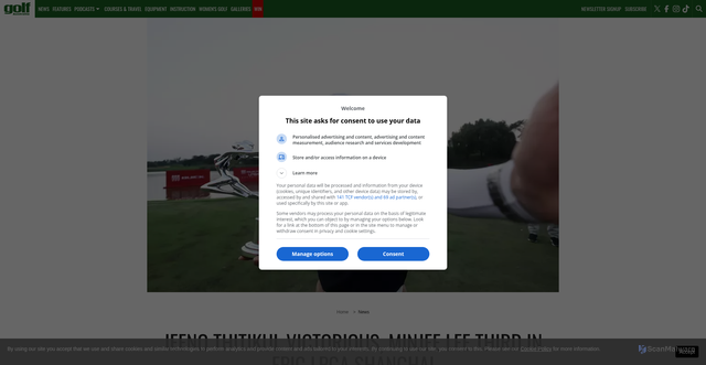 Security scan screenshot of https://www.golfaustralia.com.au/news/jeeno-thitikul-victorious-minjee-lee-third-in-epic-lpga-shanghai-620959