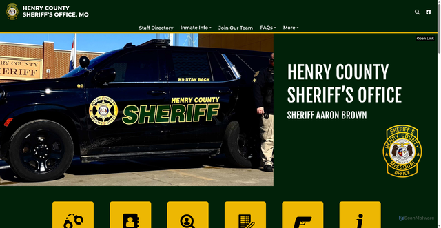 Security scan screenshot of https://henrymosheriff.gov/