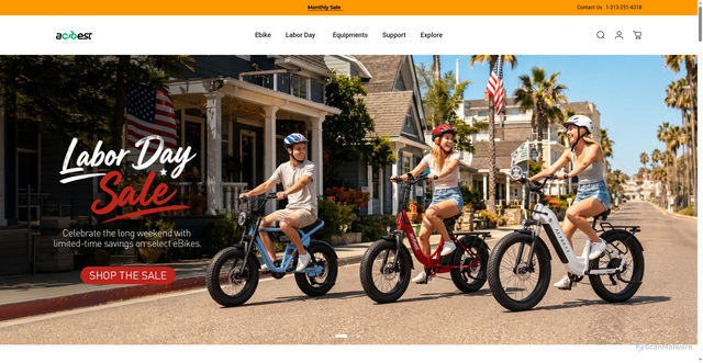 Security scan screenshot of https://actbestbike.com