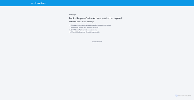 Security scan screenshot of https://actions.everyaction.com