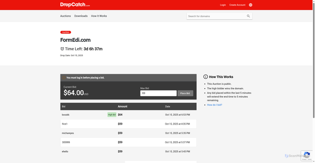 Security scan screenshot of http://formedi.com/