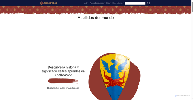 Security scan screenshot of https://apellidos.de