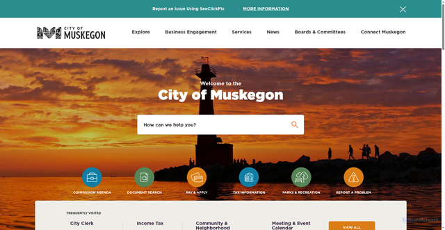 Security scan screenshot of https://muskegon-mi.gov/