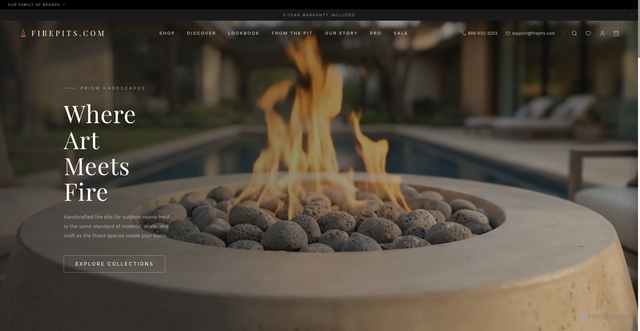 Security scan screenshot of https://www.firepits.com/