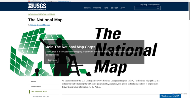 Security scan screenshot of https://nationalmap.gov/