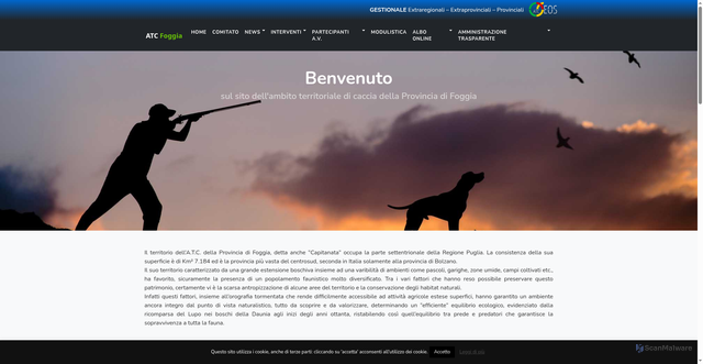 Security scan screenshot of https://www.atcfoggia.it/