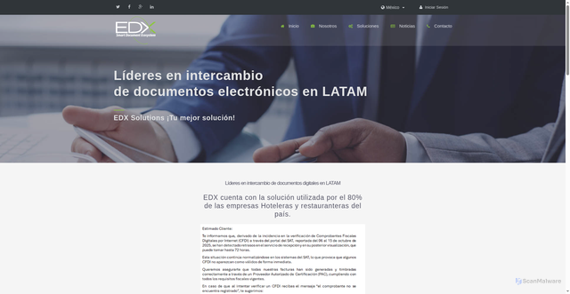 Security scan screenshot of https://edxsolutions.com