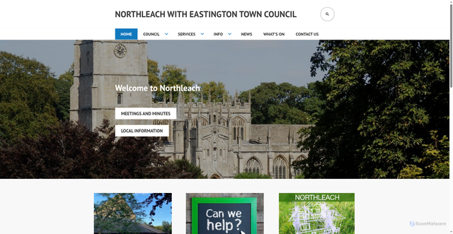 Security scan screenshot of http://www.northleach.gov.uk