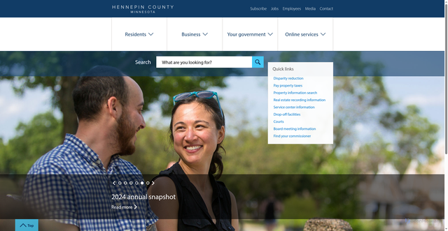 Security scan screenshot of https://www.hennepin.us