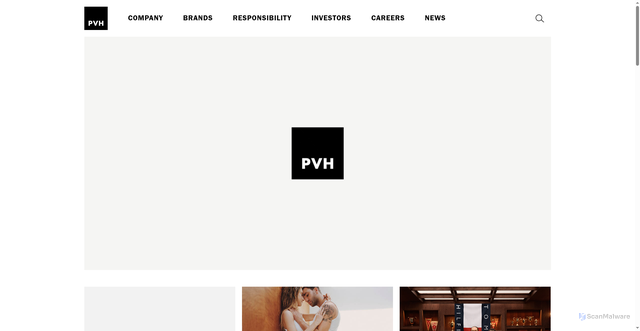 Security scan screenshot of https://pvh.com