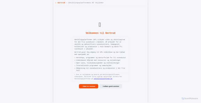 Security scan screenshot of https://udviklingsplatformen.letdata.dk/